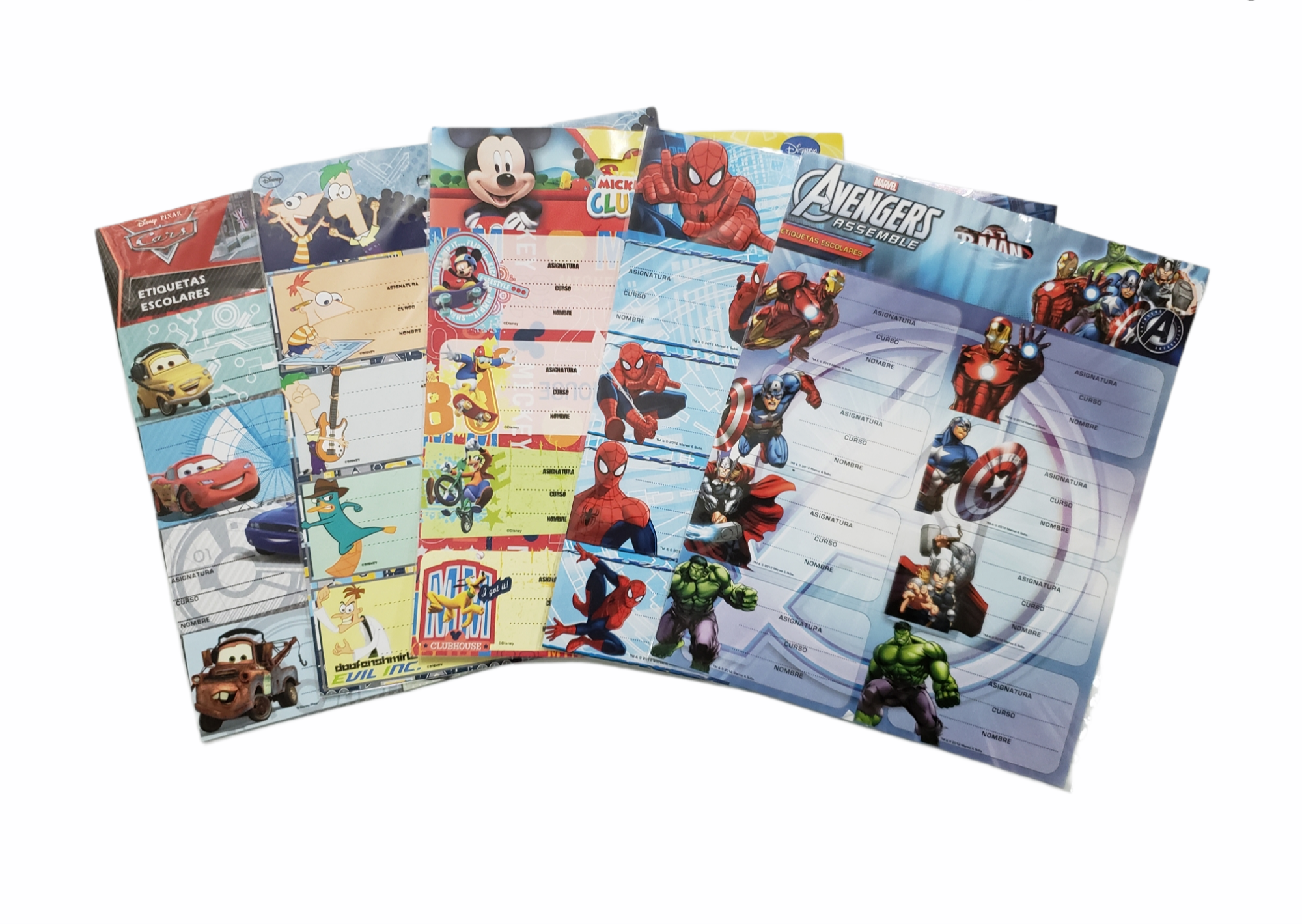 Foto Set etiquetas escolares adhesivas para nombres diseño niños