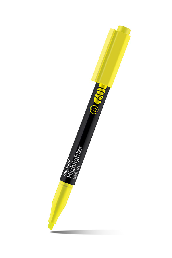 Foto Destacador tipo lápiz amarillo