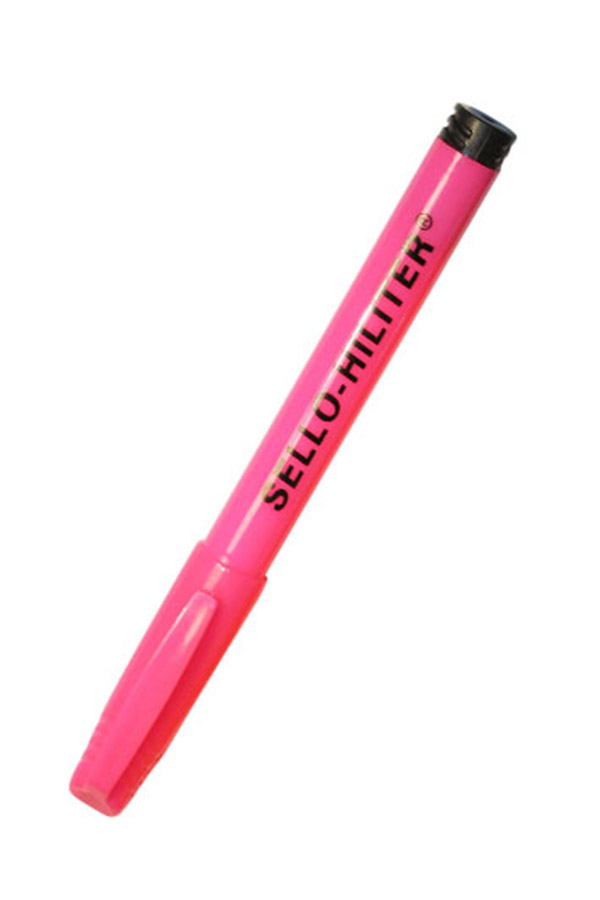 Foto Destacador tipo lápiz rosado