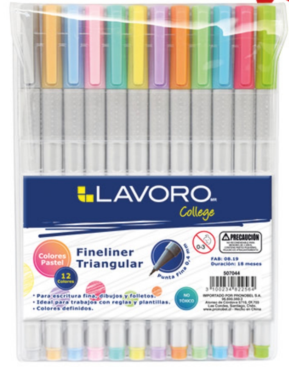 Foto Set fineliners 12 colores pastel