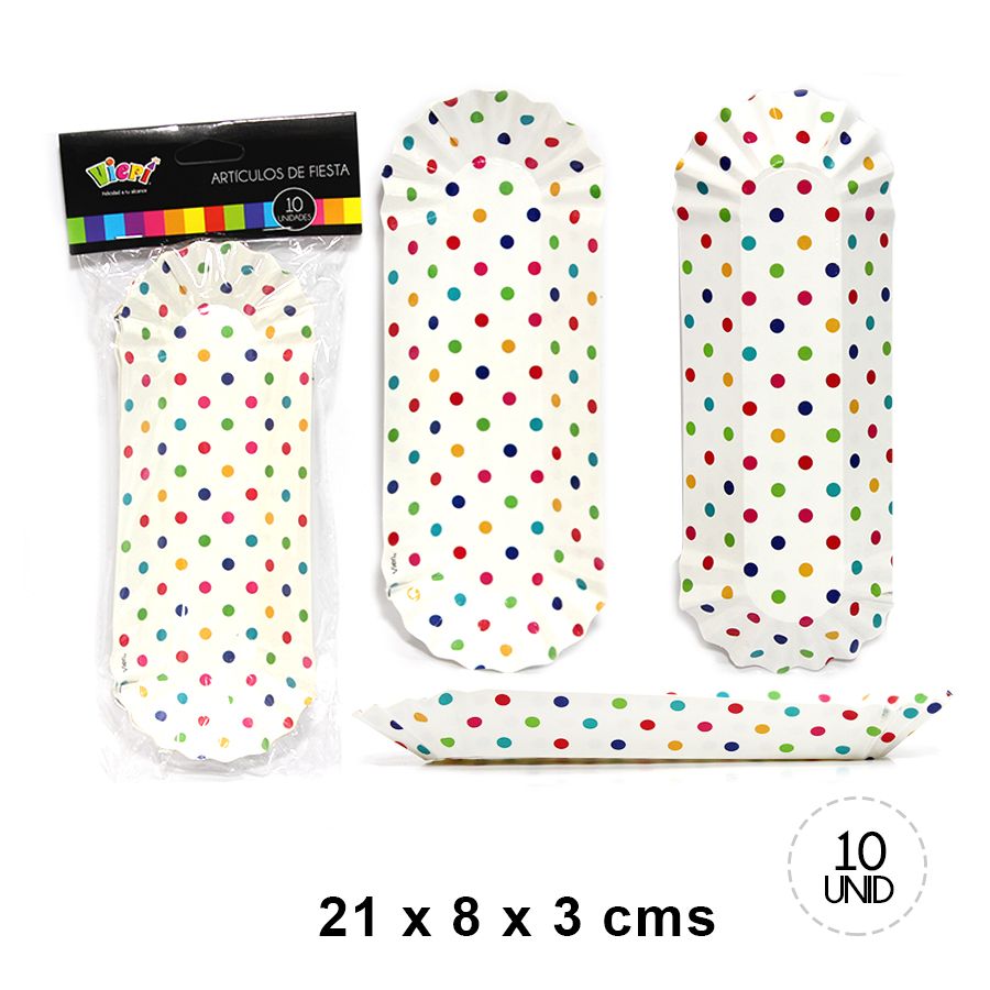 Foto Completero de cartón diseño Puntos de colores