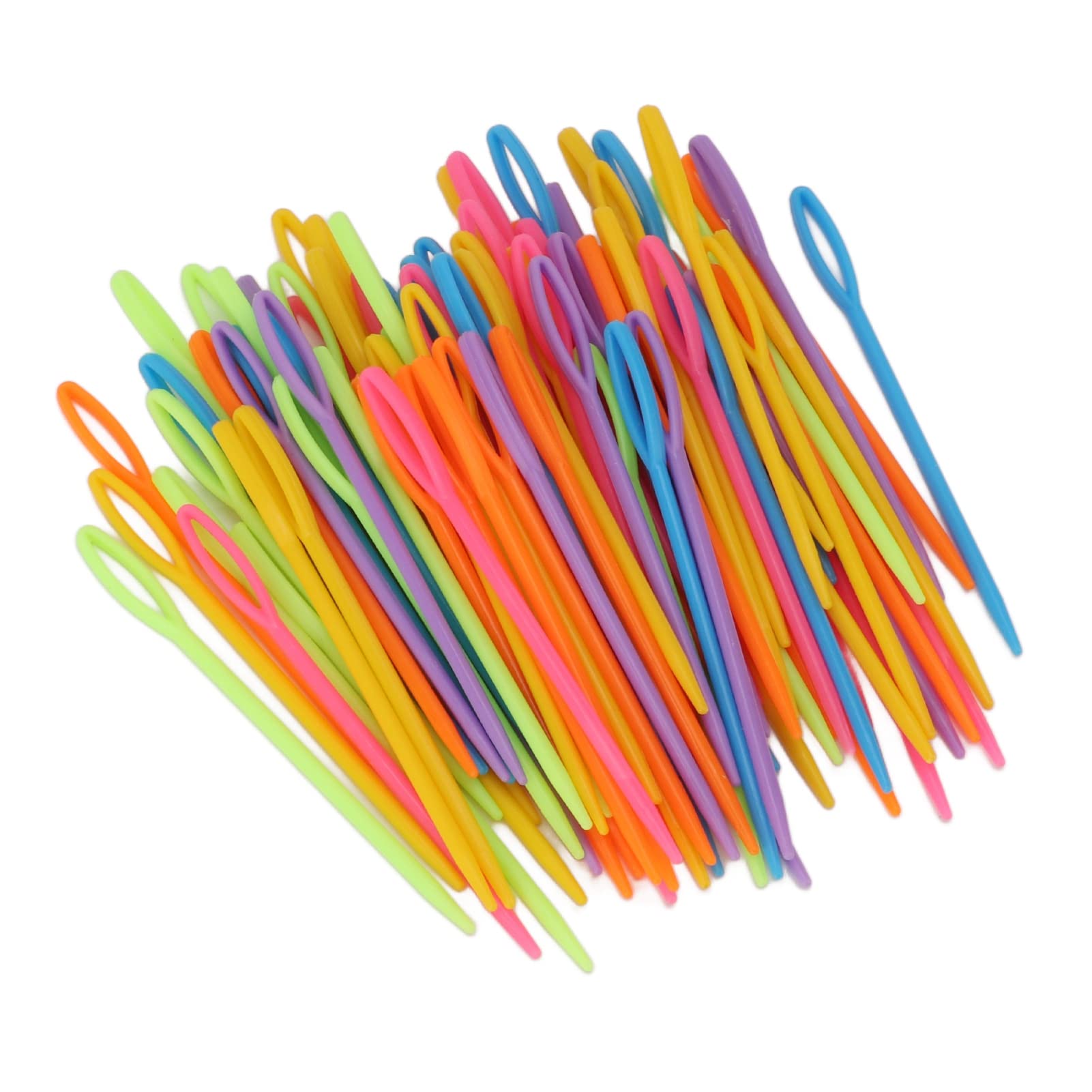 Foto Aguja de lana plástica de colores