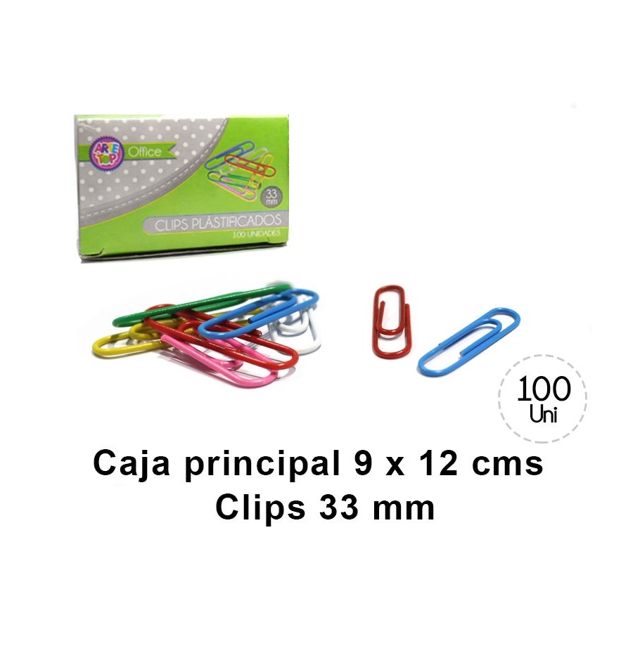 Foto Caja clips de colores 33mm