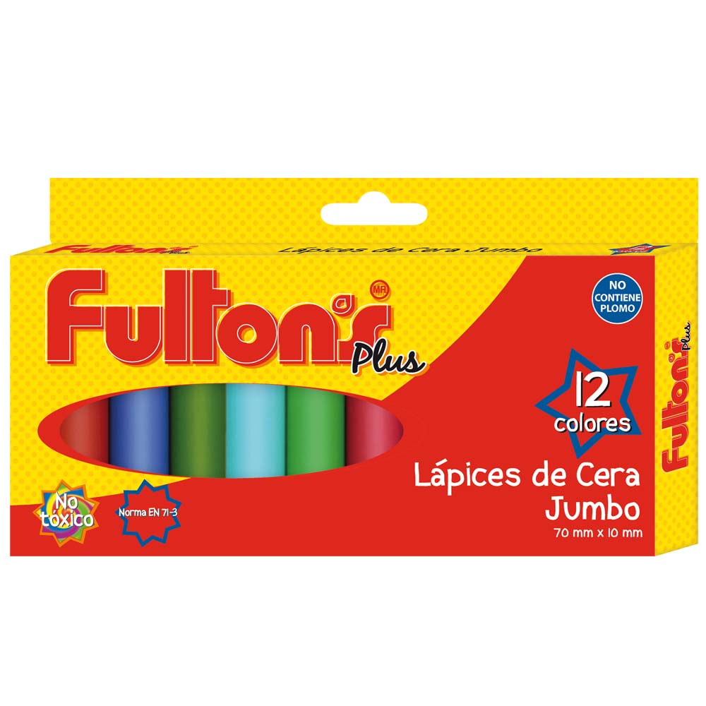 Foto Lápices de cera 12 colores Jumbo