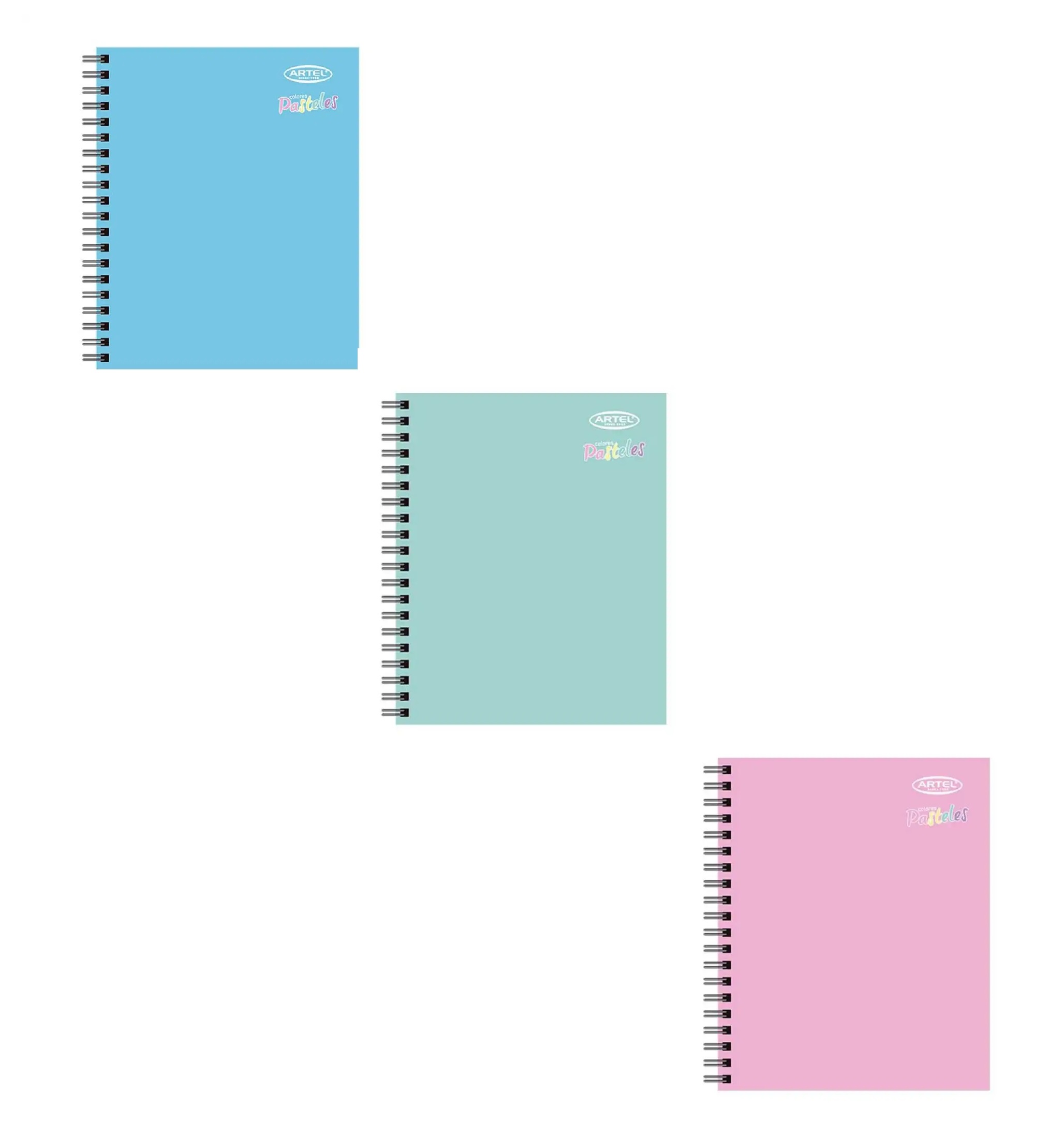 Foto Cuaderno triple tamaño book Colores Pasteles