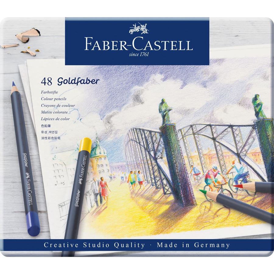 Foto Estuche metálico 48 lápices de colores GoldFaber