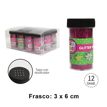 Foto Frasco Escarchilla Fucsia