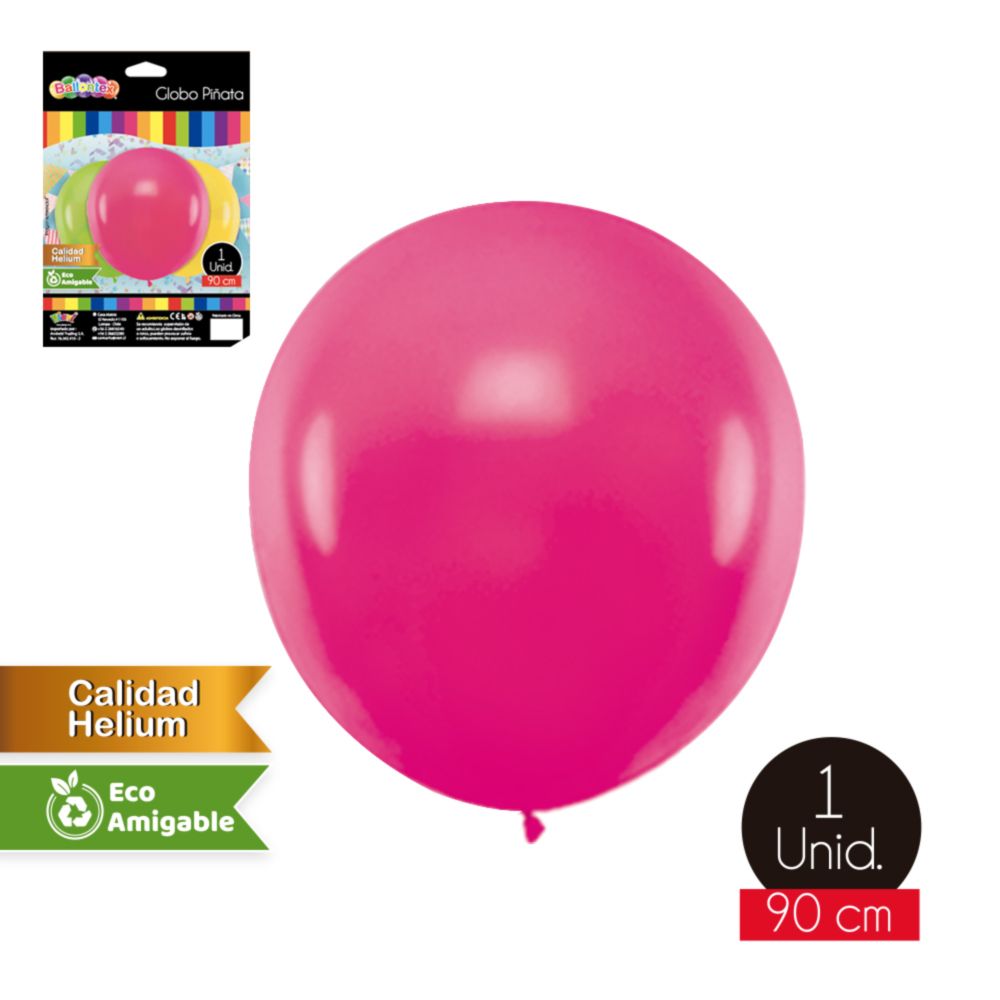Foto Piñata tipo globo grande 90cm Fucsia