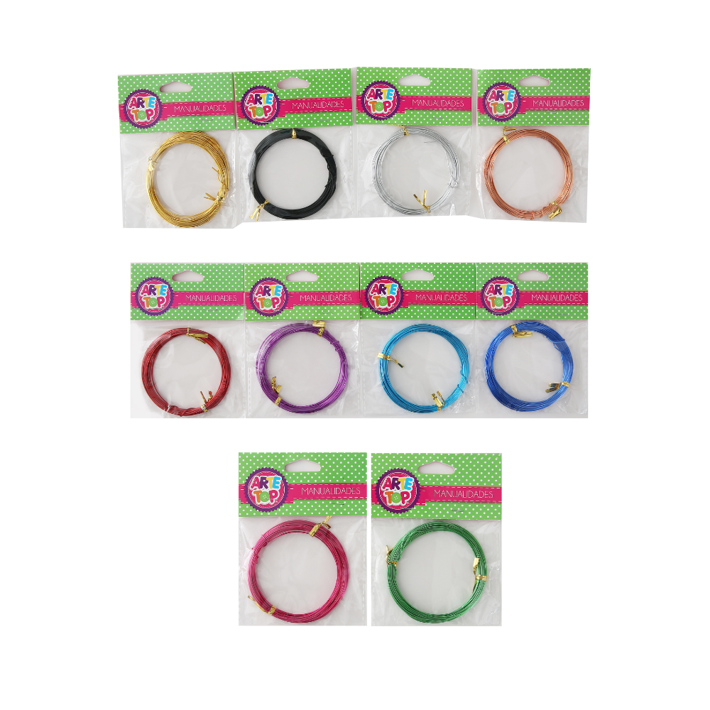 Foto Hilo alambre de aluminio 1mm x 5 metros Colores Surtidos