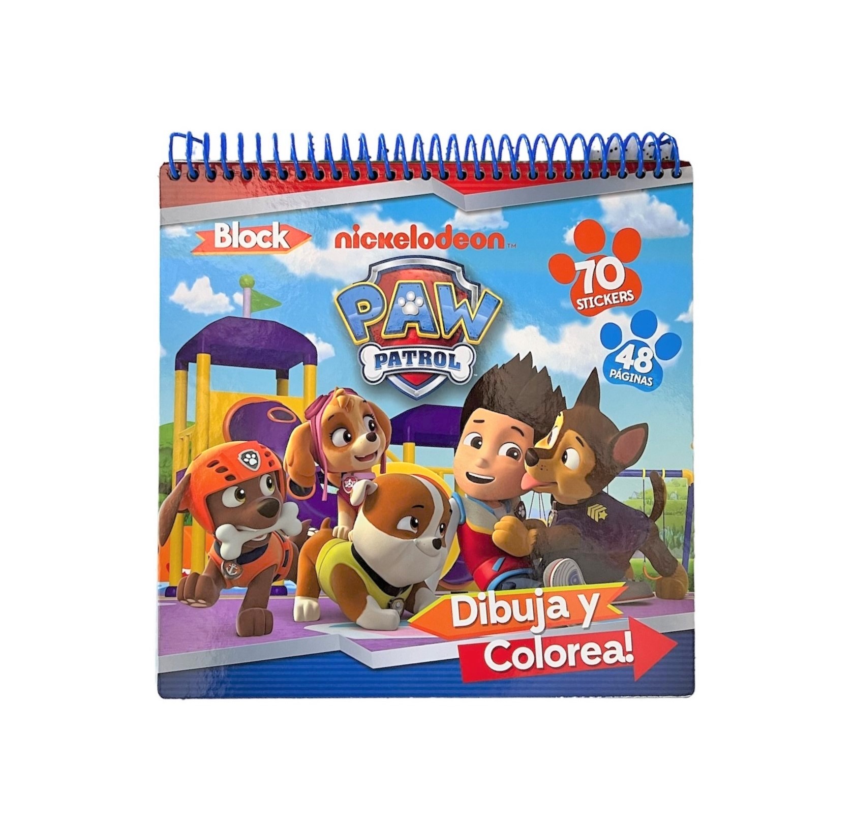 Foto Libro Grande para Colorear y Pintar con Stickers Paw Patrol 