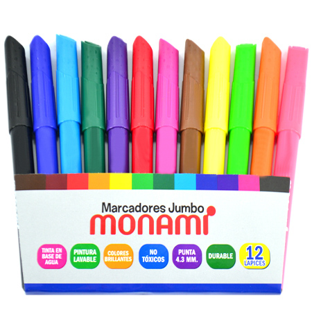 Foto Lápices scripto Jumbo 12 colores