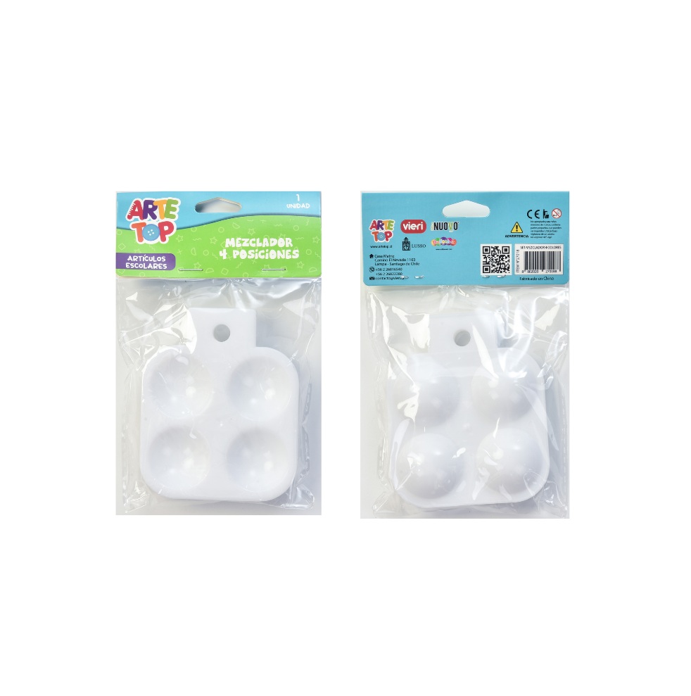 Foto Mezclador plástico blanco 4 pocillos