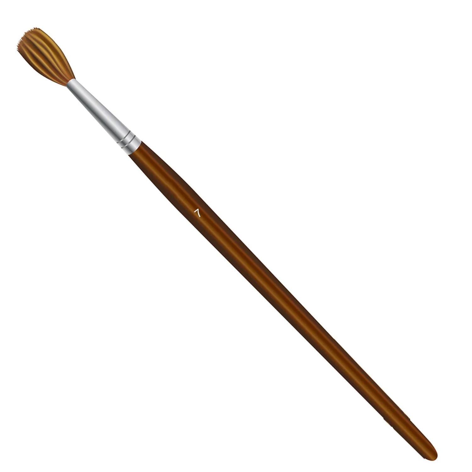 Foto Pincelo escolar mango madera pelo camello número 7