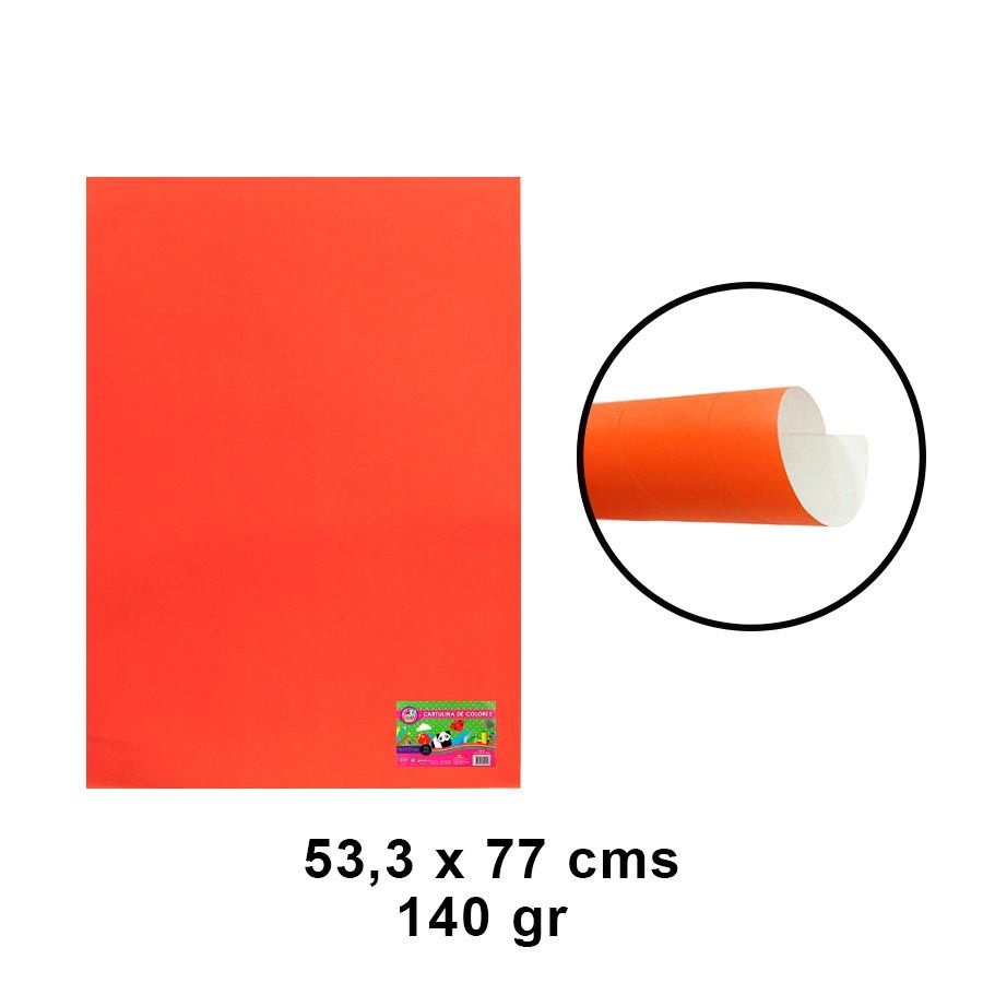 Foto Pliego cartulina color rojo 53x77cm