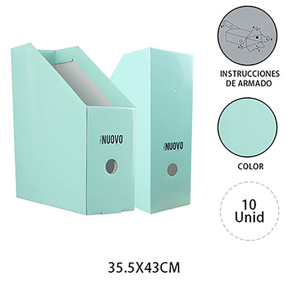 Foto Revistero caja multiorden Verde Pastel