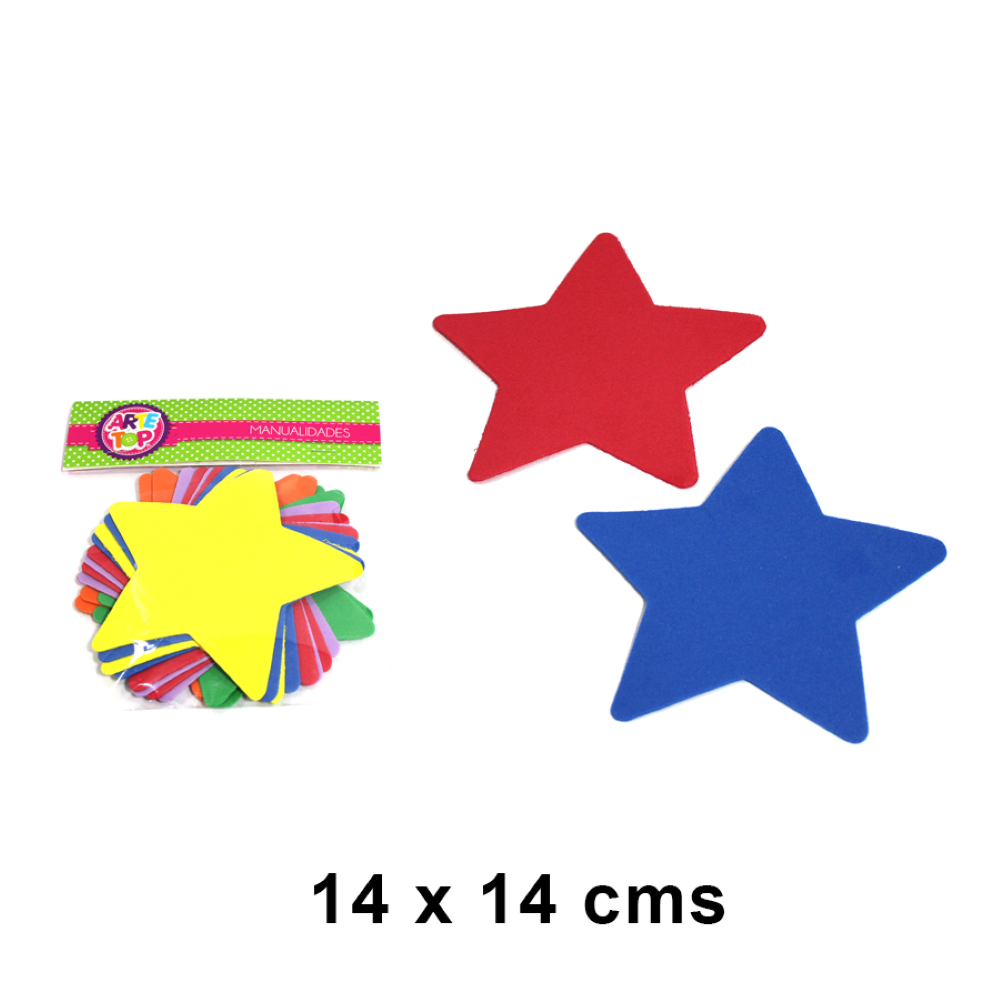 Foto Set 12 estrellas de goma eva 14cm