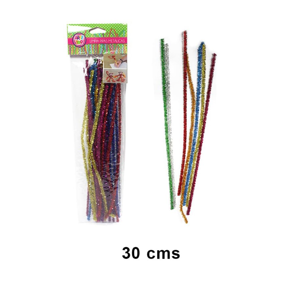 Foto Set 30 limpiapipas de colores metálicos
