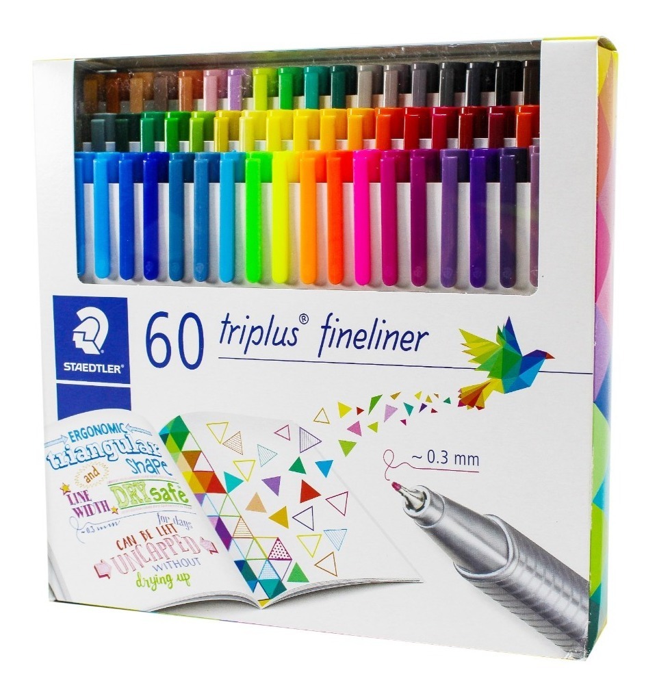 Foto Set 60 colores triplus fineliners brillant colours