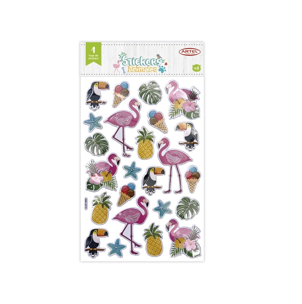 Foto Set stickers Animales Tropicales
