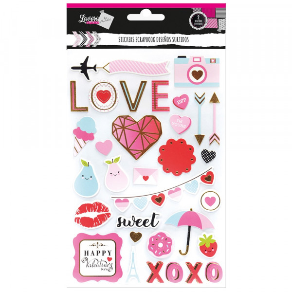 Foto Sticker scrapbook diseño corazones