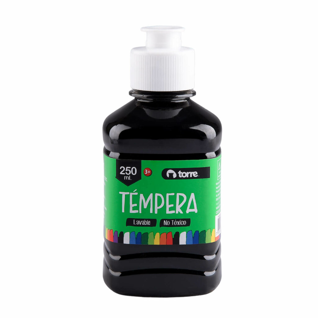 Foto Frasco de témpera 250ml Negro