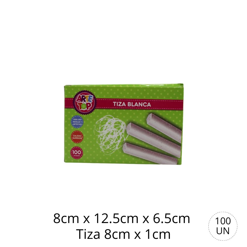 Foto Tiza blanca 100 unidades