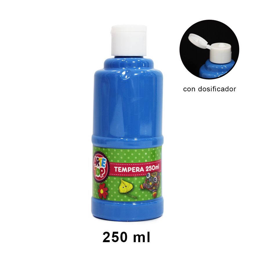 Foto Frasco témpera 250ml Celeste